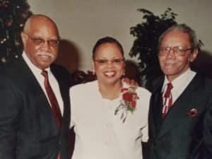 Juanita with her dear brothers, from left to right; Clifford, Juanita and Henry. 