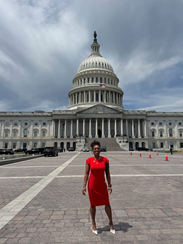 Amanda Brunson in front of the U.S. Capitol Building